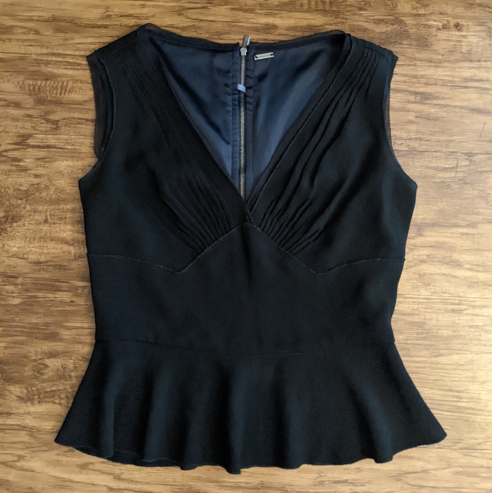 Elie Tahari Black Sleeveless Top